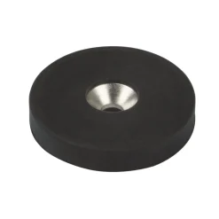 Magnet Neodym mit Senkbohrung Ø 32 x 6 mm, gummiert, schwarz ^ Suki