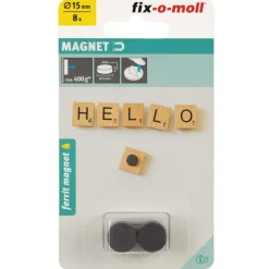 Magnetscheibe Ferrit, selbstklebend, Ø 15 x 3 mm, schwarz ^ Suki Best