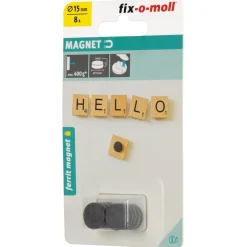 Magnetscheibe Ferrit, selbstklebend, Ø 15 x 3 mm, schwarz ^ Suki Best