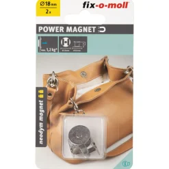 Magnetverschluss Neodym Ø 18 mm, silber ^ Suki Sale