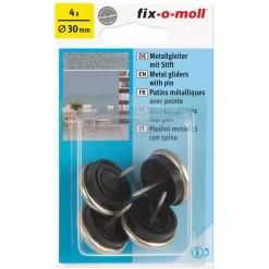 Metallgleiter mit Stift Durchmesser 30 mm 4 Stück ^ Suki