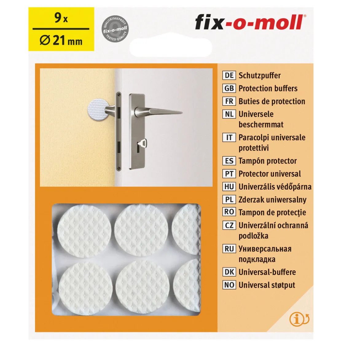Schutzpuffer klebend 2,1 cm weiß 9 Stück ^ Suki Best