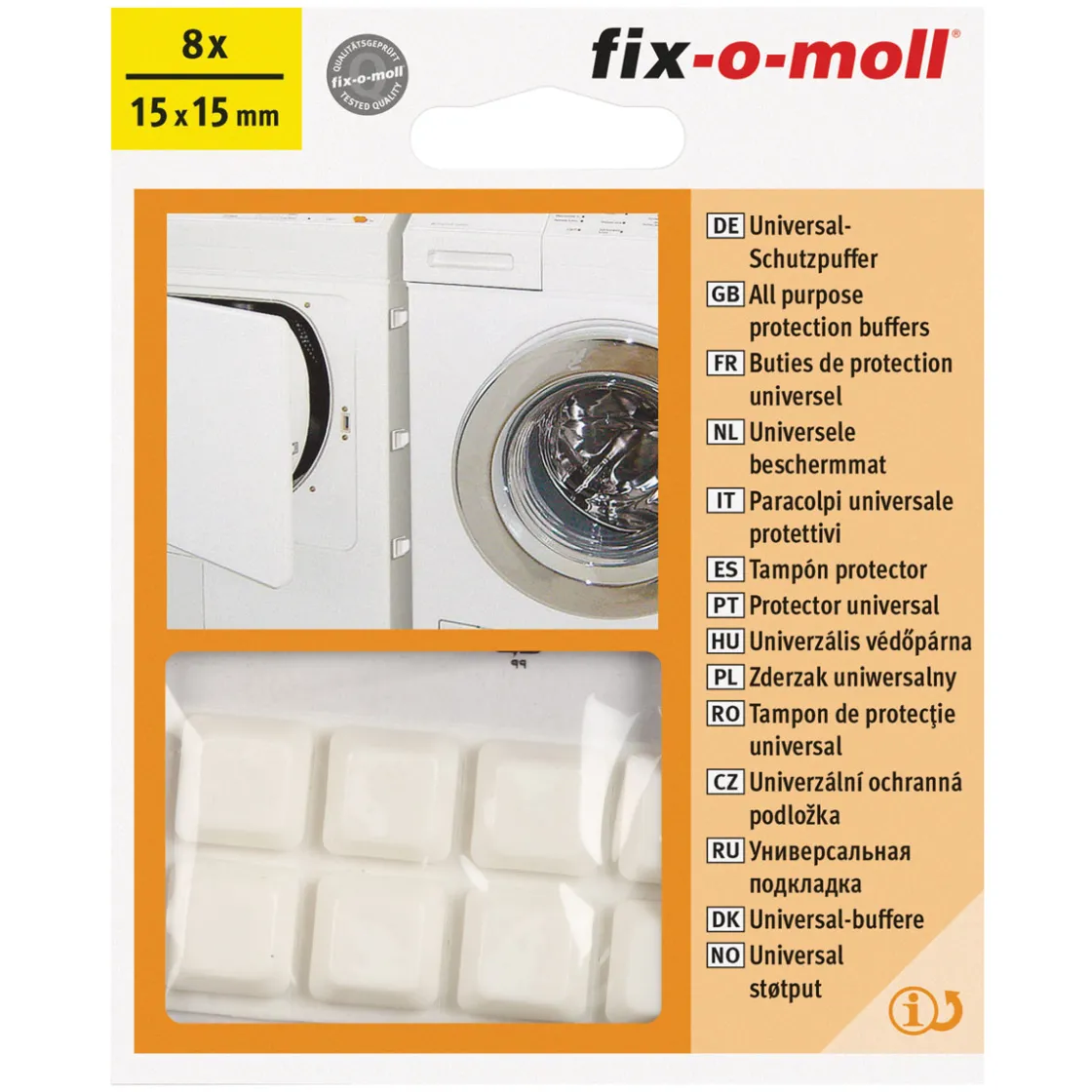Schutzpuffer klebend 1,8 x 1,8 cm weiß 8 Stück ^ Suki Discount