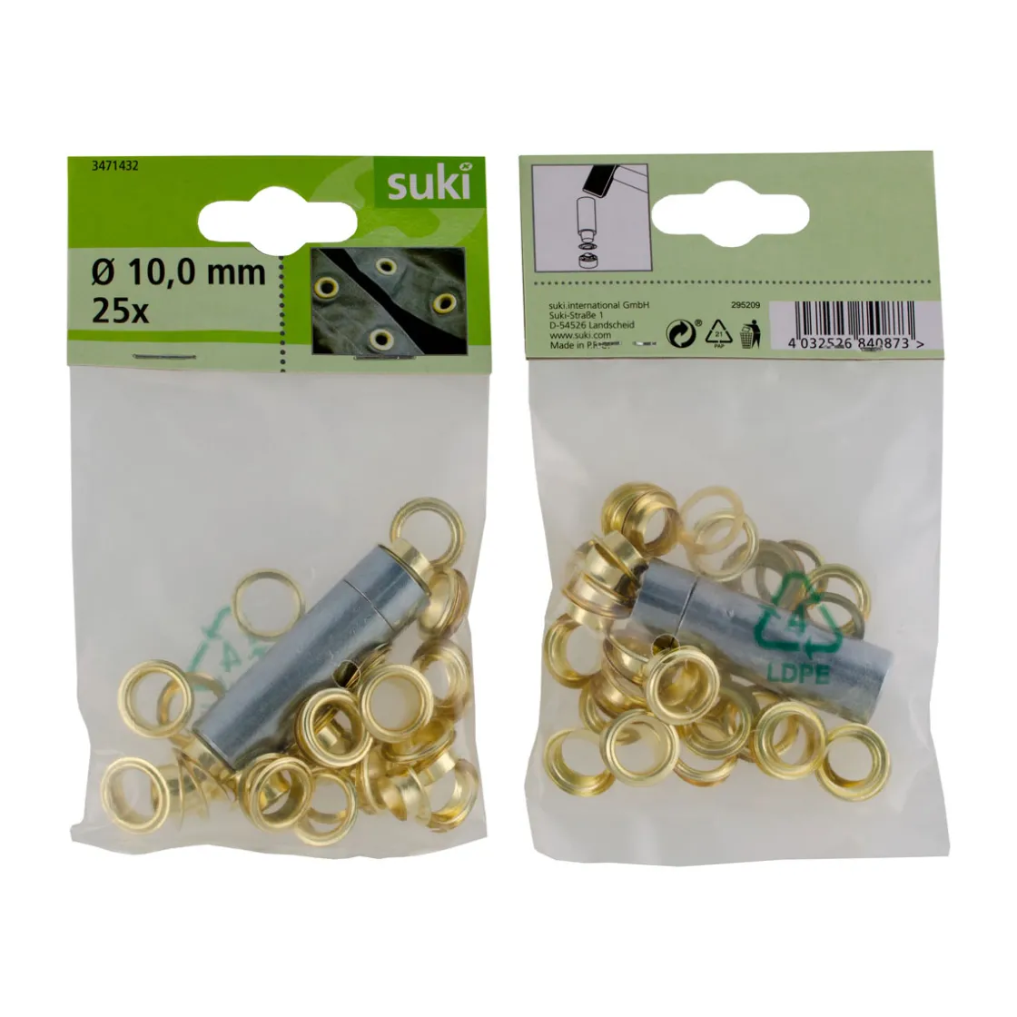 Ösen-Set mit Werkzeug 10 mm ^ Suki New