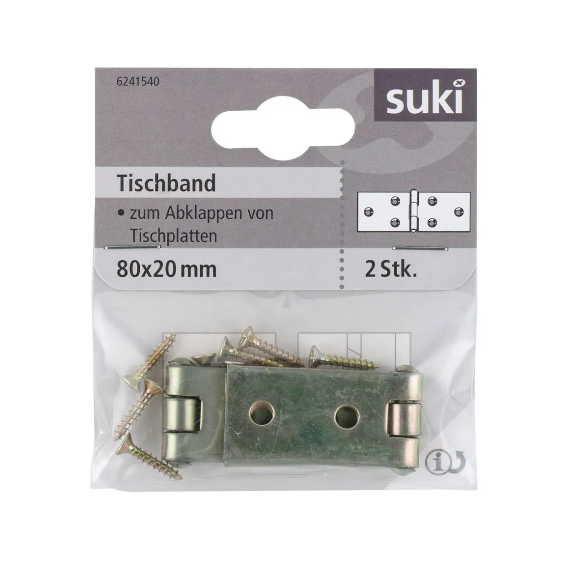 Tischband verzinkt 8 x 2 cm 2 Stück ^ Suki Best