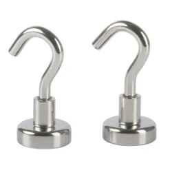 Topfmagnet Neodym mit Schraubhaken M4 Ø 16 x 35 mm, silber ^ Suki Outlet