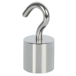 Topfmagnet Neodym mit Schraubhaken M6 Ø 24,5 x 52 mm, silber ^ Suki Clearance