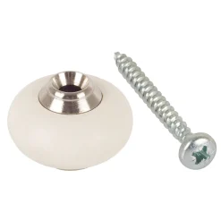 Türstopper mit Schraube Metall 3 cm weiß ^ Suki Discount