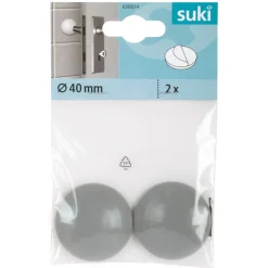 Wandpuffer-Set klebend 4 cm grau 2 Stück ^ Suki