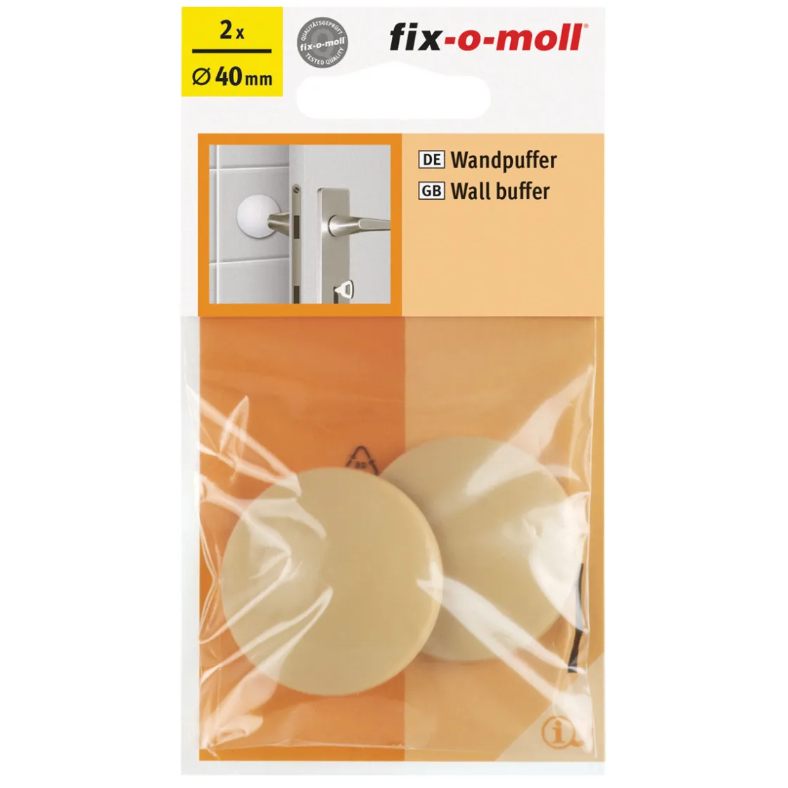 Wandpuffer-Set klebend 4 cm beige 2 Stück ^ Suki Clearance
