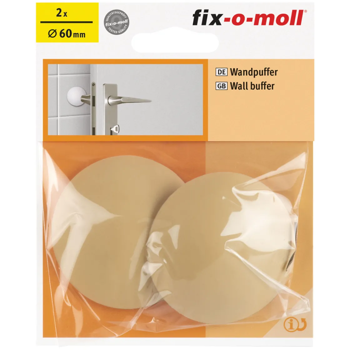 Wandpuffer-Set mit Schrauben klebend 6 cm 2 Stück ^ Suki