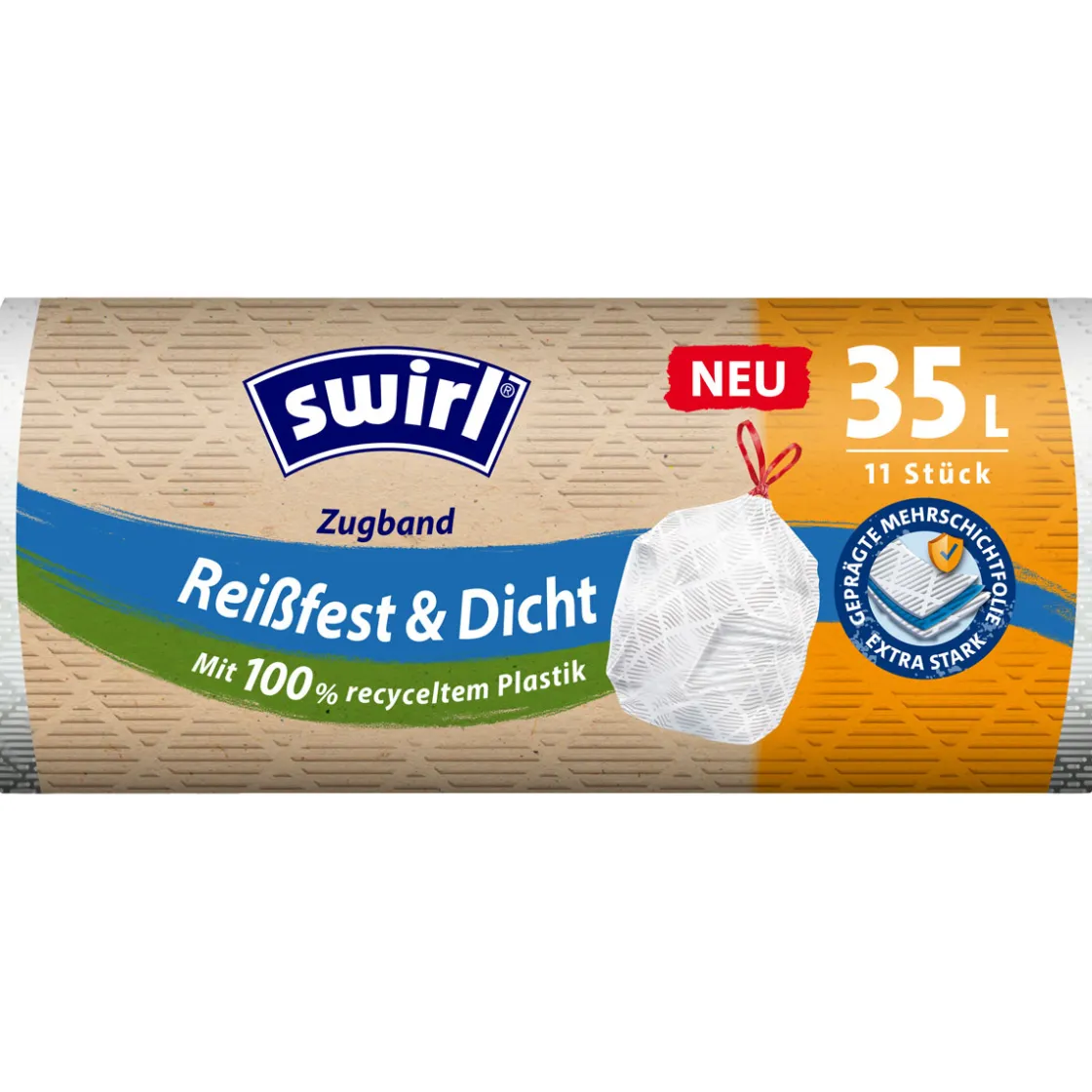 Zugband- Müllbeutel 35 L ^ Swirl Hot