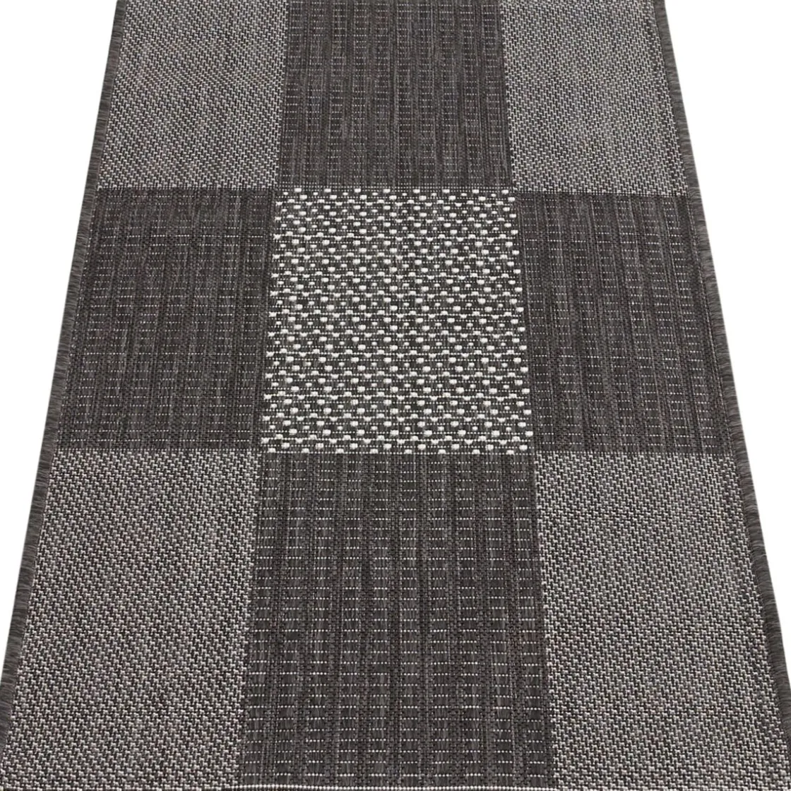Teppich Arizona 67x140cm kariertanthrazit 972-81 ^ andiamo New