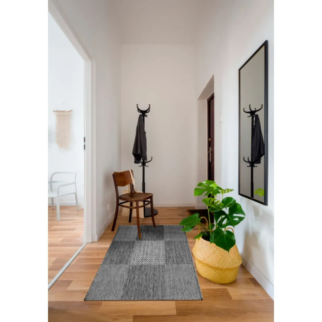 Teppich Arizona 67x140cm kariertanthrazit 972-81 ^ andiamo New