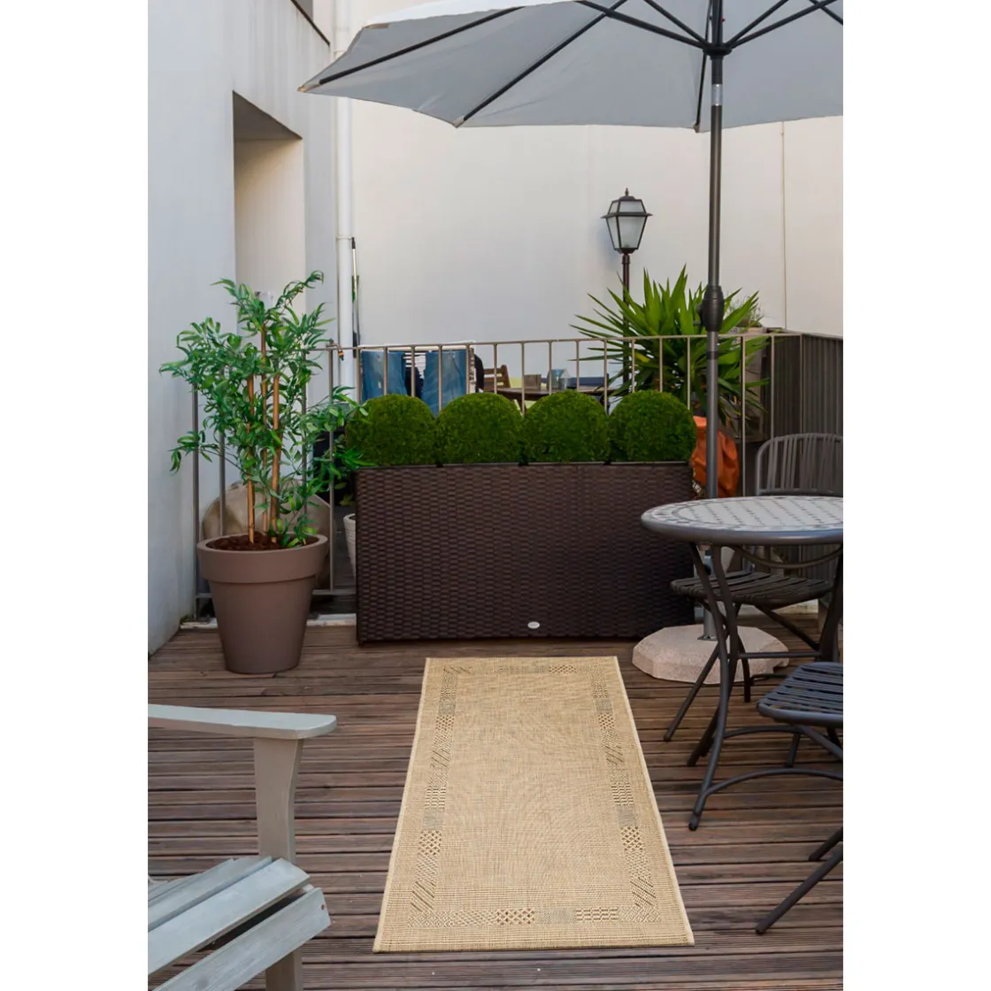 Teppich Clyde 67x120cm beige-blau ^ andiamo New