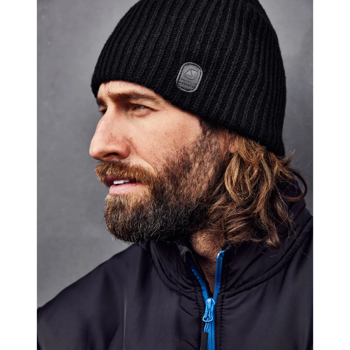 Strickmütze schwarz azur One Size ^ Terrax Workwear Best