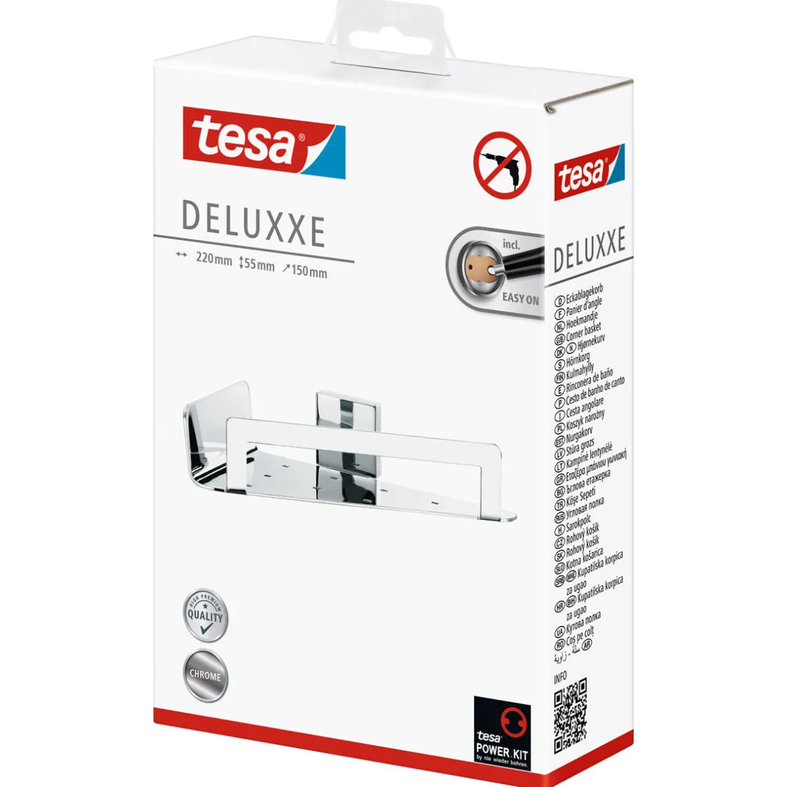 DELUXXE Eckduschkorb ^ Tesa Clearance