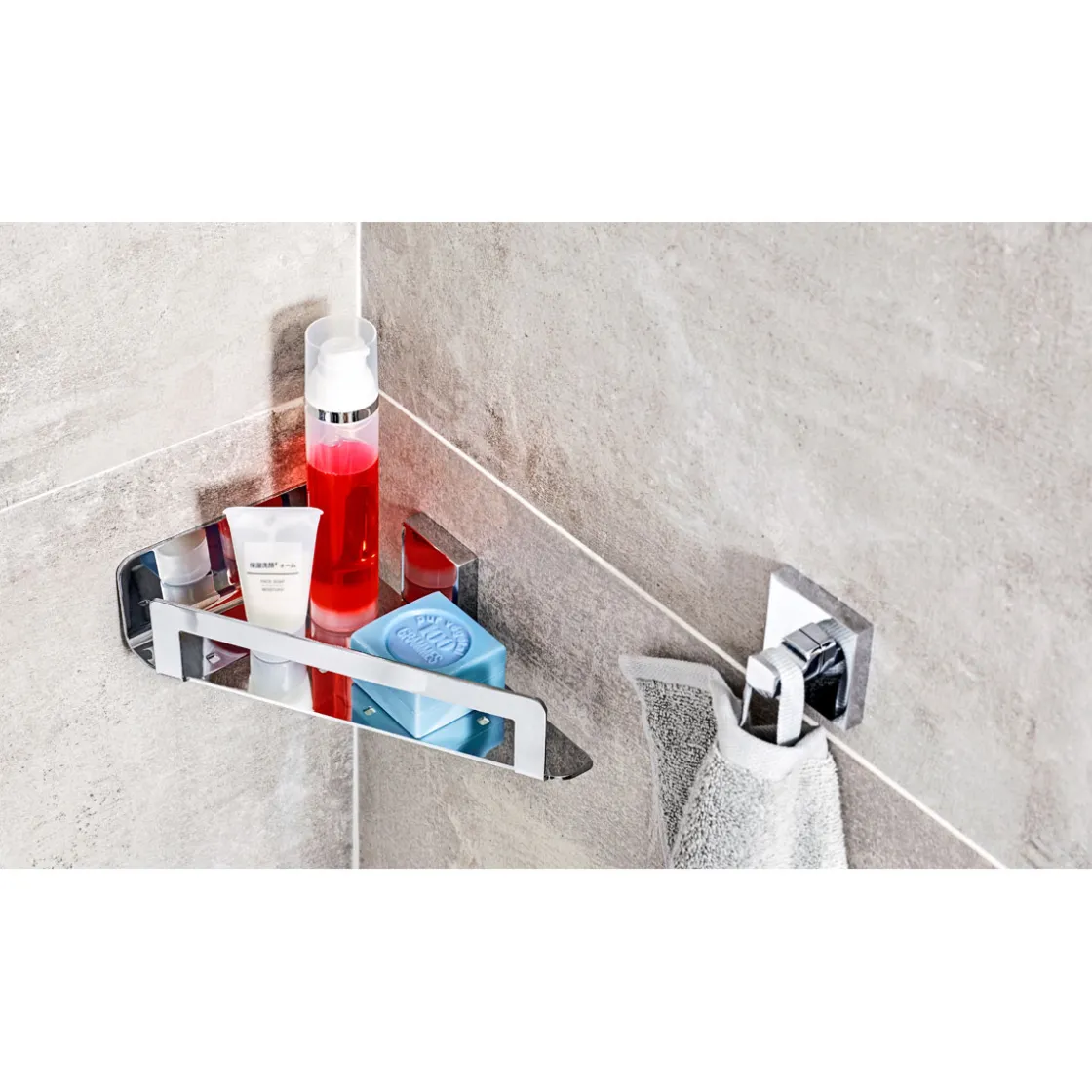 DELUXXE Eckduschkorb ^ Tesa Clearance