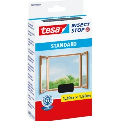 Fliegengitter Standard für Fenster anthrazit 1,30m x 1,50m ^ Tesa New