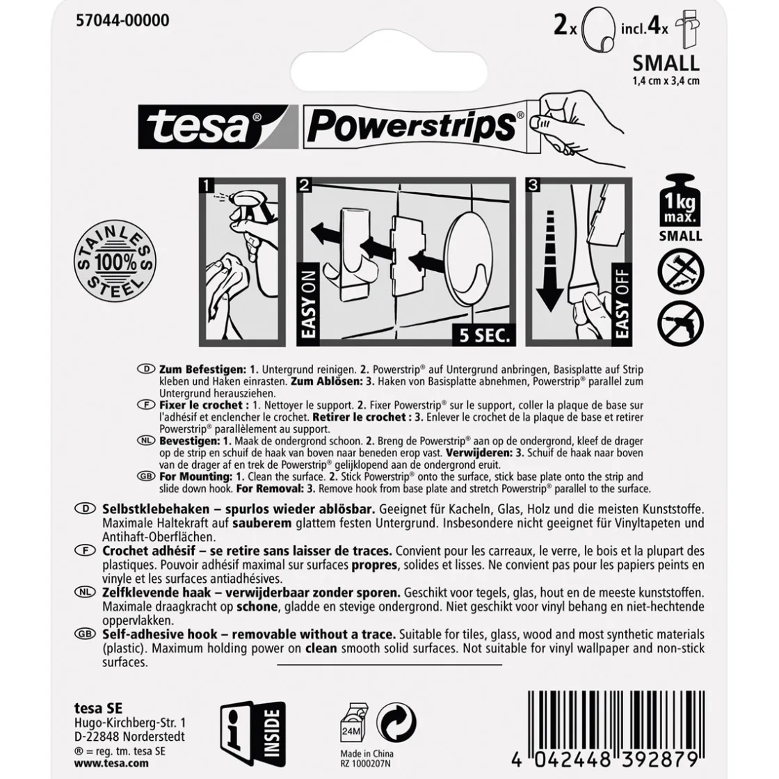 Haken Powerstrips Small Rund Metall ^ Tesa Online
