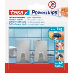 Haken Powerstrips Small Rechteckig Metall ^ Tesa Outlet