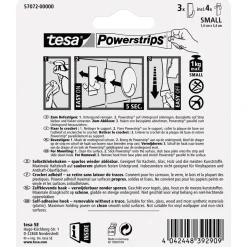 Haken Powerstrips Small Rechteckig weiß ^ Tesa Hot