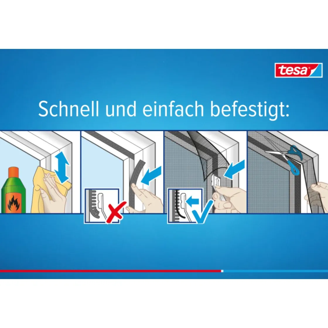 IS Pollen- & Insektengitter für Fenster, anthrazit, 1,3x1,5m ^ Tesa Best