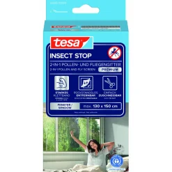 IS Pollen- & Insektengitter für Fenster, anthrazit, 1,3x1,5m ^ Tesa Best