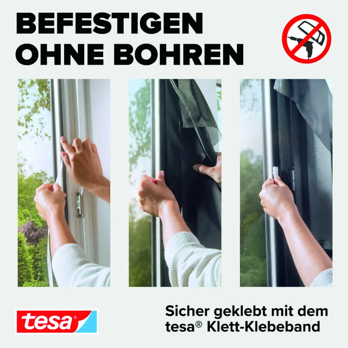 IS Pollen- & Insektengitter für Fenster, anthrazit, 1,3x1,5m ^ Tesa Best