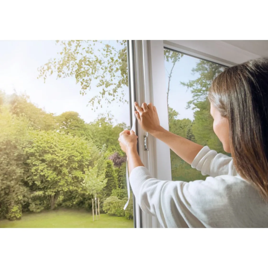 IS Pollen- & Insektengitter für Fenster, anthrazit, 1,3x1,5m ^ Tesa Best