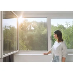 IS Pollen- & Insektengitter für bodentiefe Fenster, anthrazit, 1,2x2,4m ^ Tesa