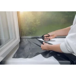 IS Pollen- & Insektengitter für bodentiefe Fenster, anthrazit, 1,2x2,4m ^ Tesa