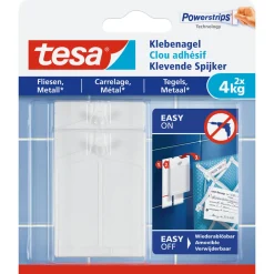 Klebenagel für Fliesen 2 Stück Traglast 2 x 4 kg ^ Tesa Clearance
