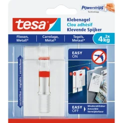 Klebenagel für Fliesen verstellbar 2 Stück Traglast 2 x 4 kg ^ Tesa Hot
