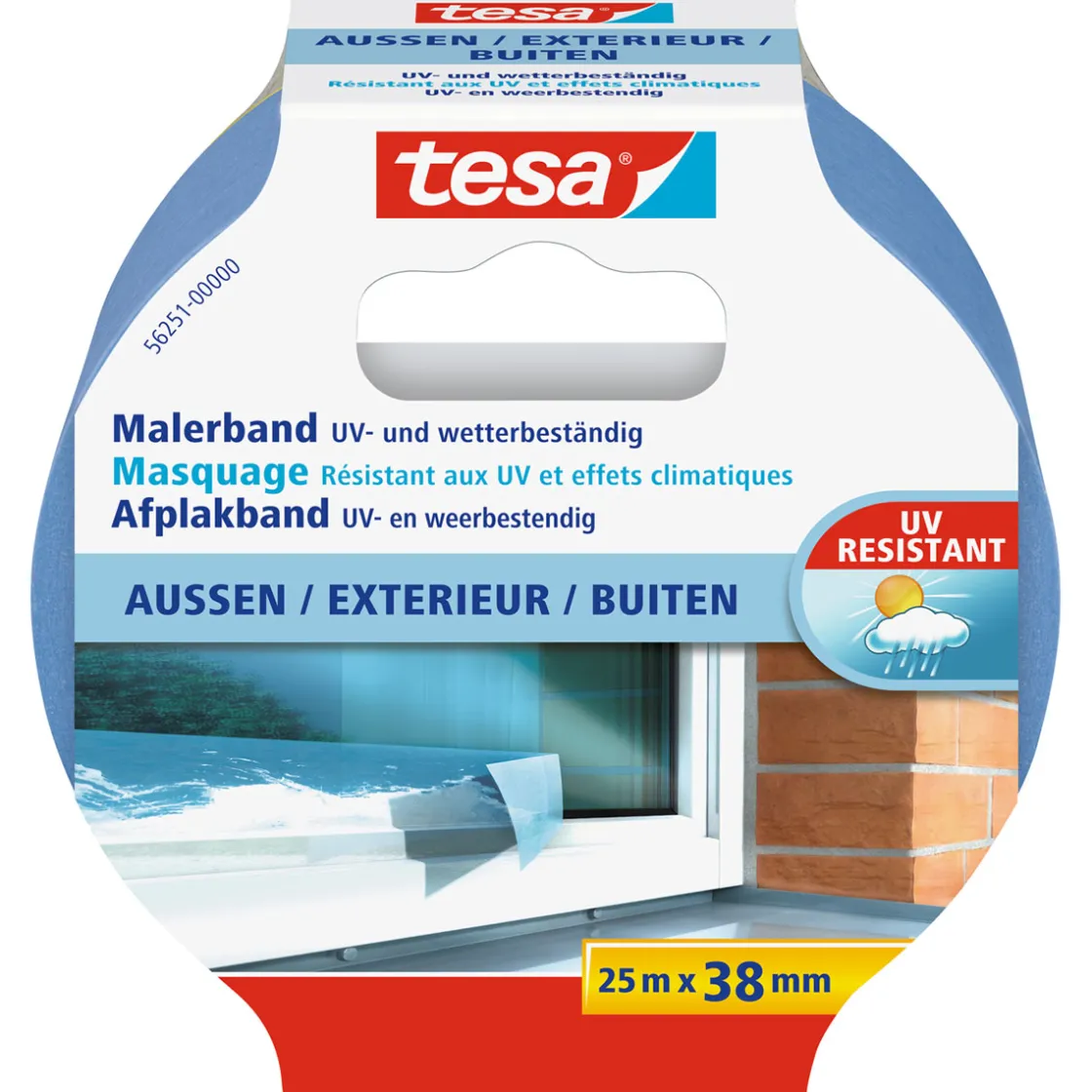 Maler Krepp AUSSEN 25 m x 38 mm ^ Tesa Discount
