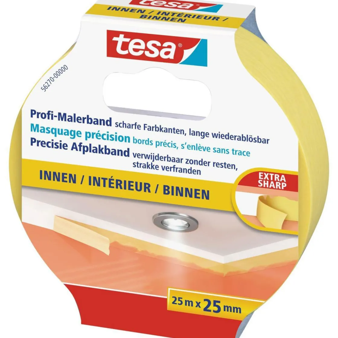 Maler-Krepp Precision 25 m x 25 mm ^ Tesa Hot