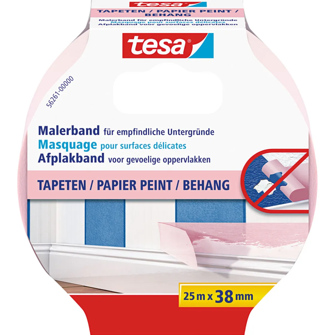 Maler Krepp TAPETEN 25 m x 38 mm ^ Tesa Clearance