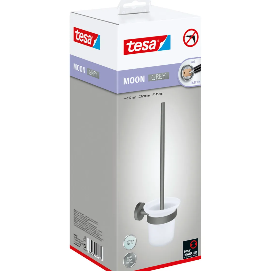 MOON Grey WC-Bürstengarnitur ^ Tesa Outlet