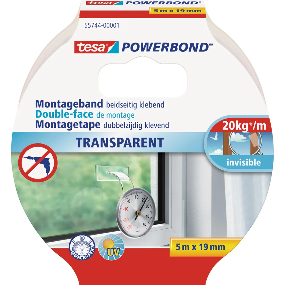 Powerbond Transparent 5mx19 mm ^ Tesa Best