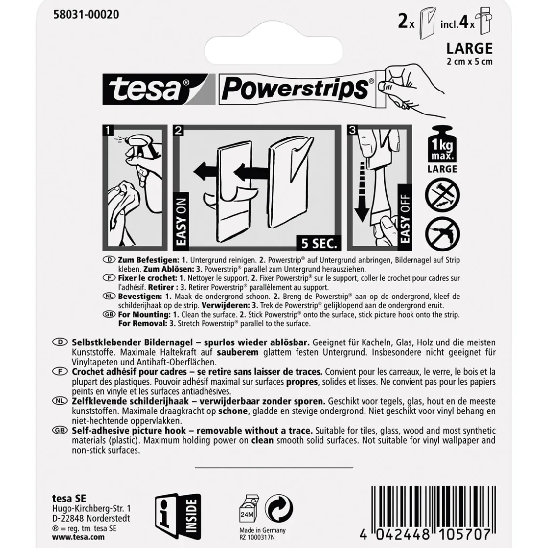 Power-Strips Bilder-Nagel ^ Tesa Outlet