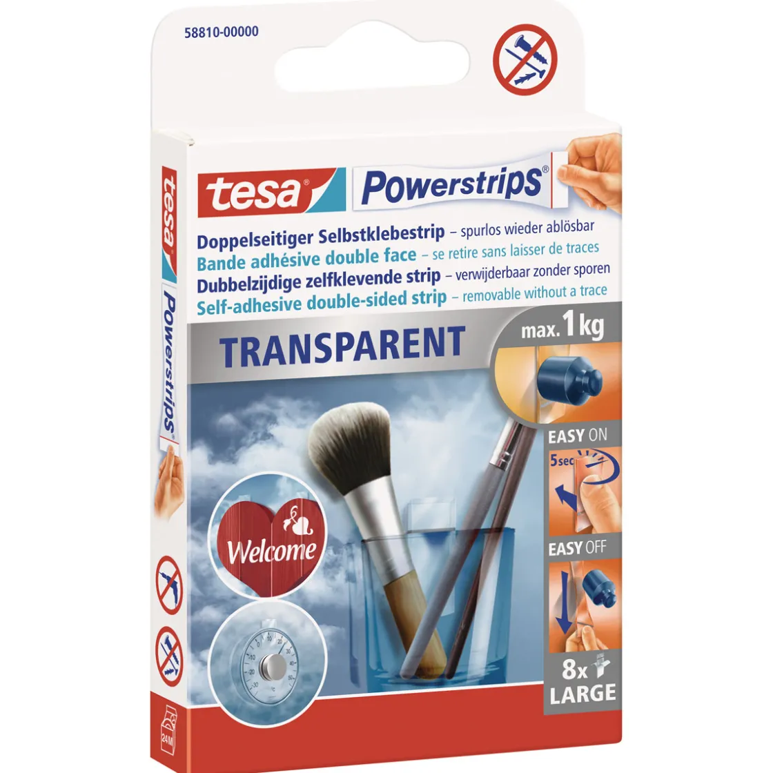 Powerstrips transparent Strips ^ Tesa New