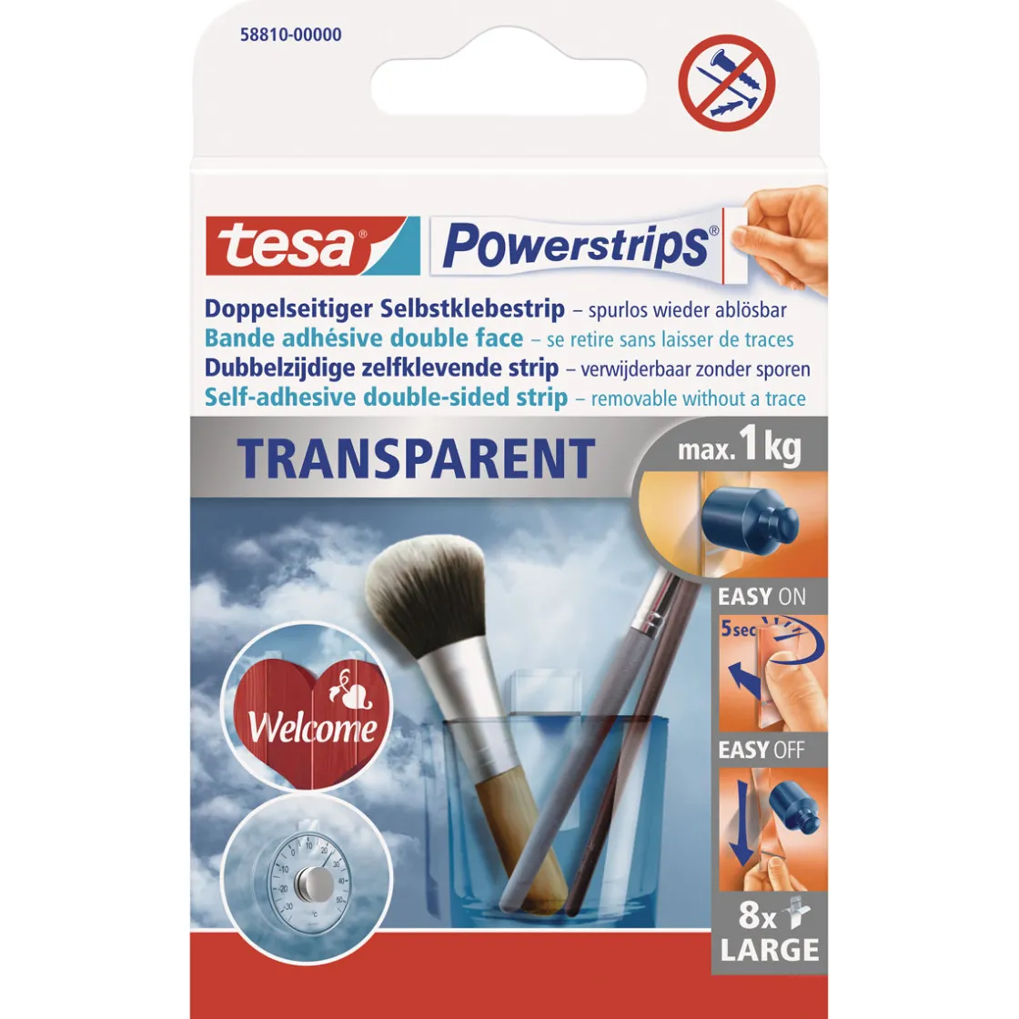 Powerstrips transparent Strips ^ Tesa New