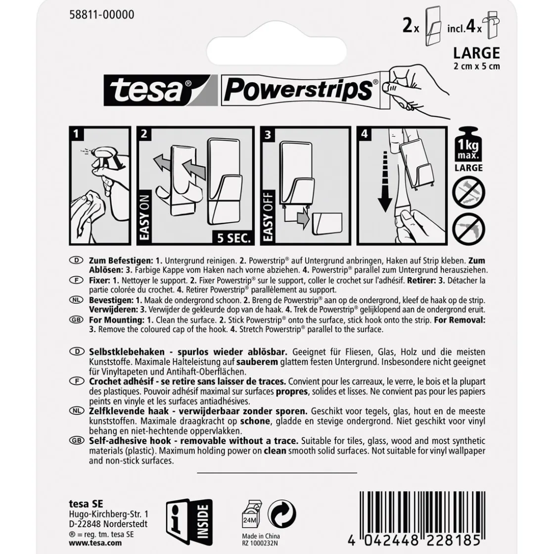 Powerstrips transparent weiss ^ Tesa Sale