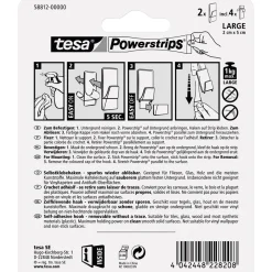Powerstrips transparent matt chrome ^ Tesa Clearance