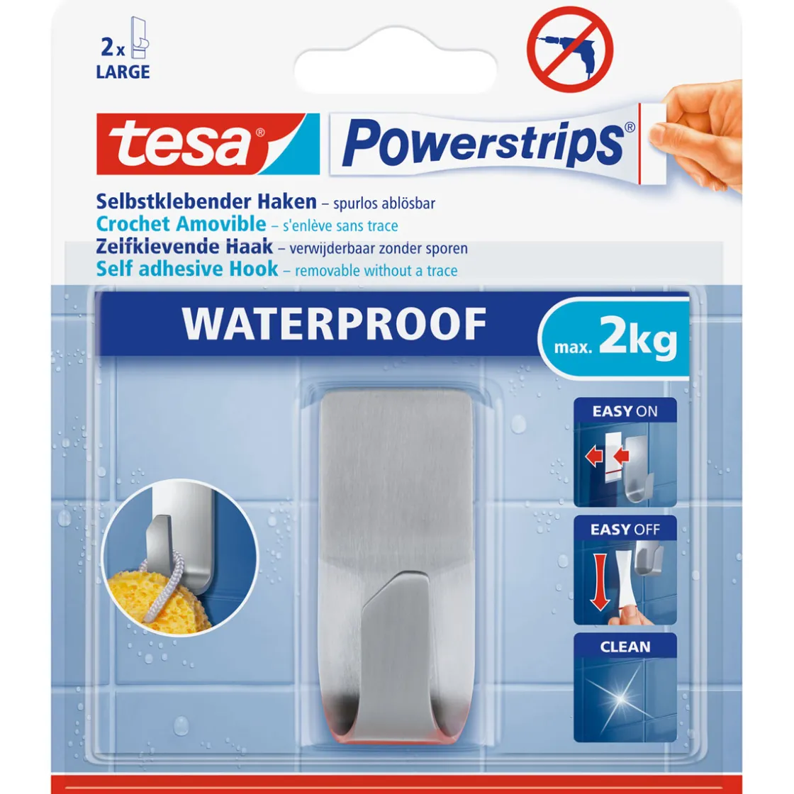 Powerstrips Waterproof Haken Metall ^ Tesa Online