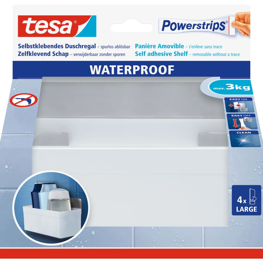 Powerstrips Waterproof Metall-Kunststoff ^ Tesa Clearance