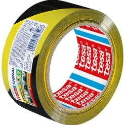 Signalband Markierungsklebeband Universal gelb-schwarz 66m x 50mm ^ Tesa Discount