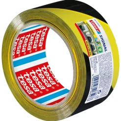 Signalband Markierungsklebeband Universal gelb-schwarz 66m x 50mm ^ Tesa Discount
