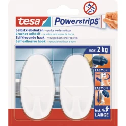 Systemhaken oval weiß ^ Tesa Best