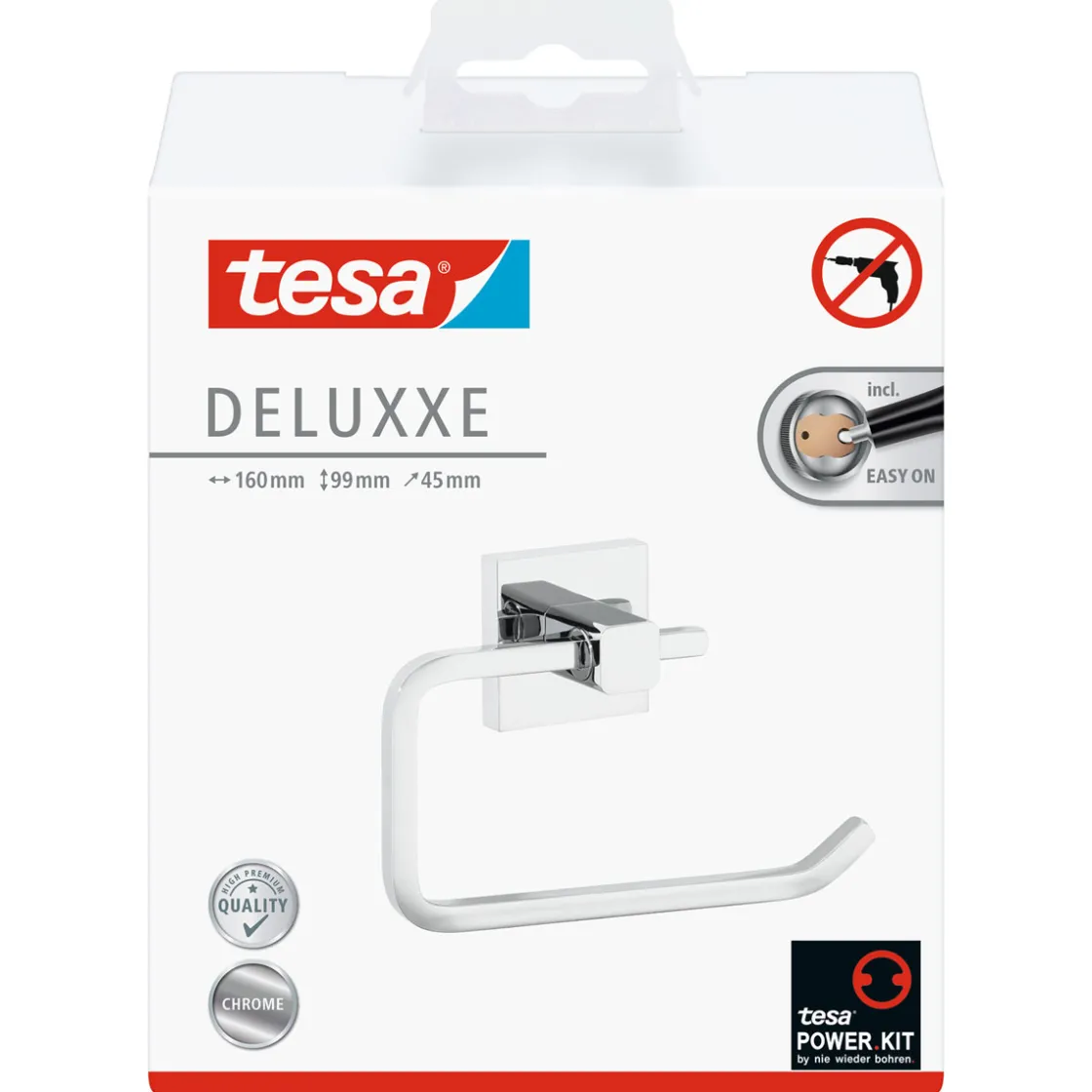 Toilettenrollenhalter ohne Deckel Deluxxe ^ Tesa Clearance